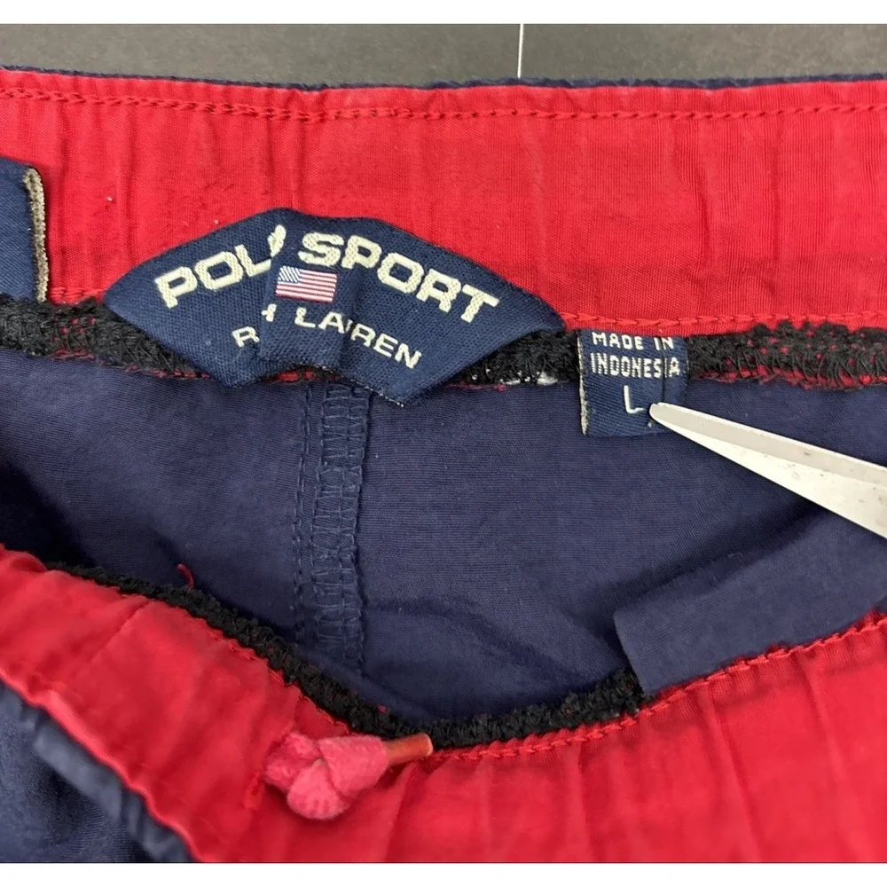 Vintage Polo Ralph Lauren Shorts POLO SPORT Trunks Lined‎ Spell Out Men Sz XL